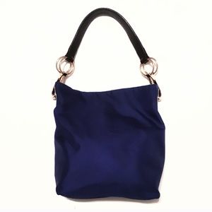 JPK Paris Nylon Bucket Tote/Hobo Shoulder Bag Navy